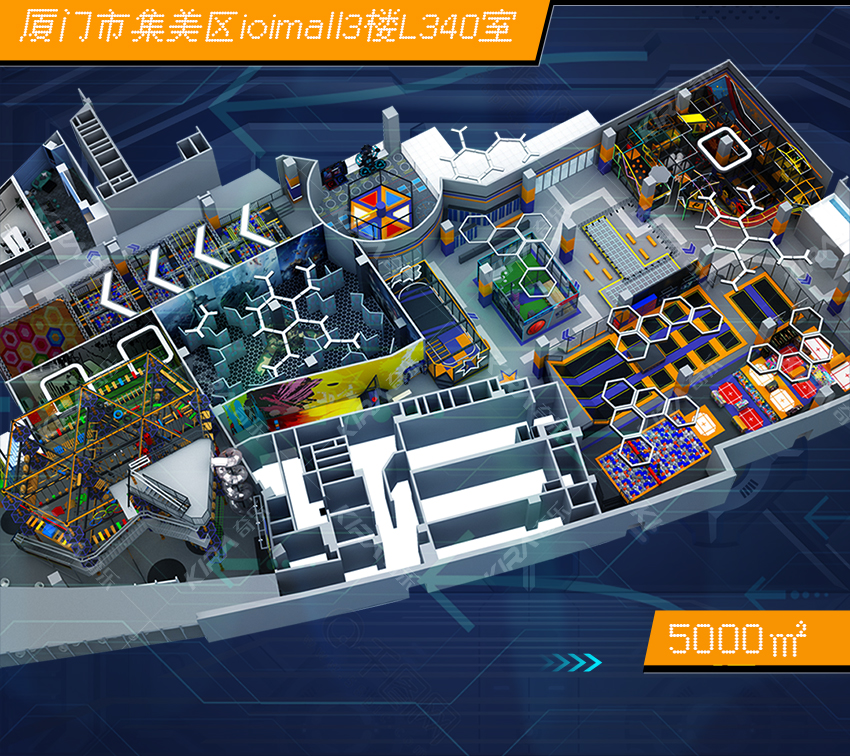 5000平場地的室內(nèi)運(yùn)動公園